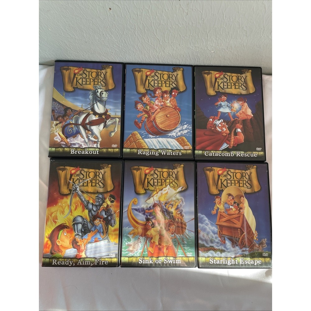 The Story Keepers by Zonderkidz (2002) Lot Of 6 DVDs -Stories 1-6 Bible Lessons